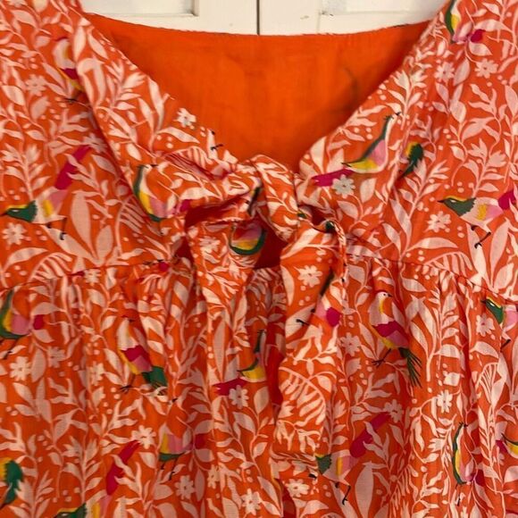 Loft NWOT bird floral peplum tie back tank 2 - Picture 8 of 11